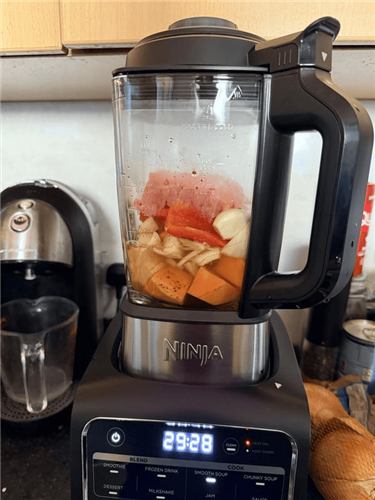 Fresh fruit ready to blend in the Ninja Foodi Blender and Soup Maker jug